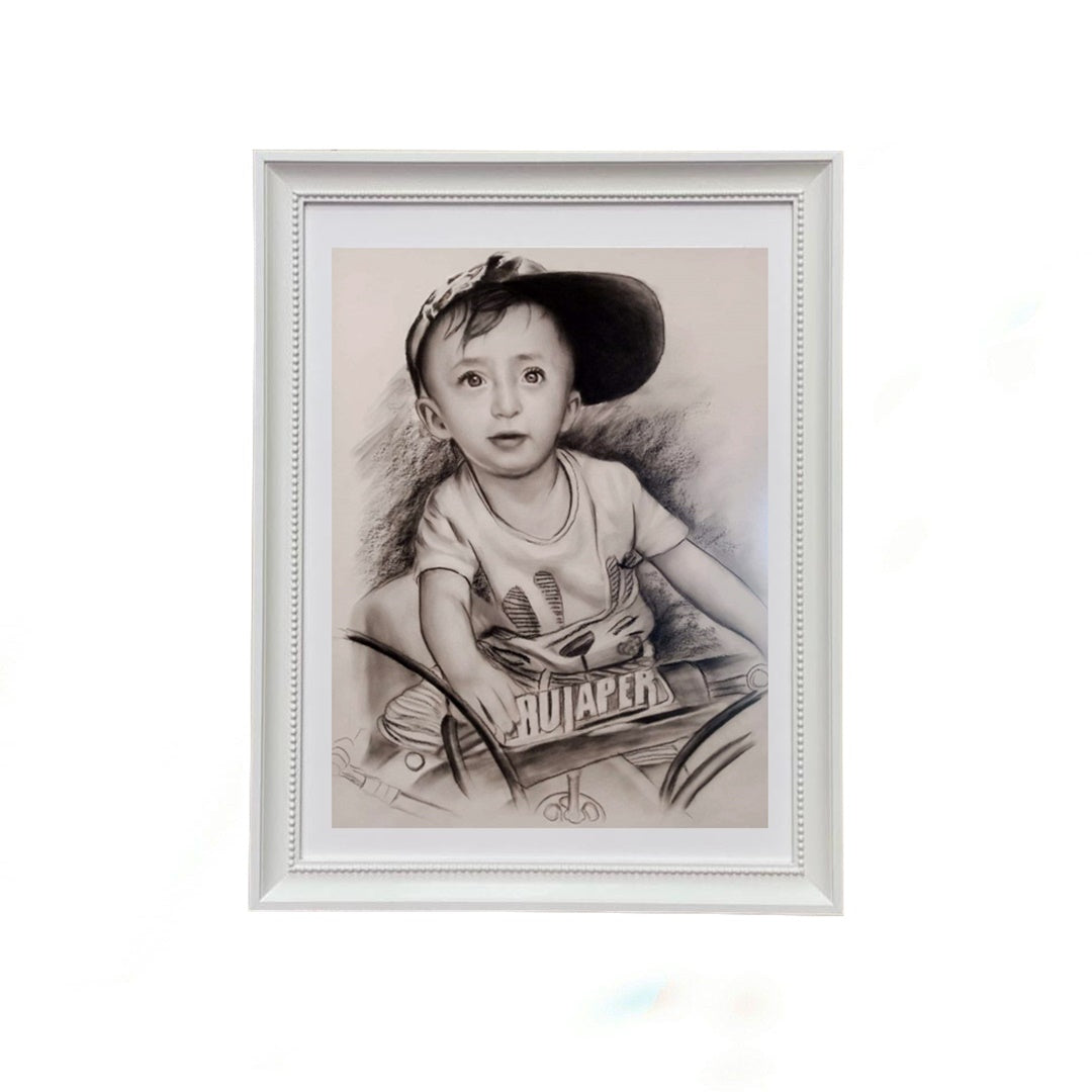 Kid Strolling with Bike