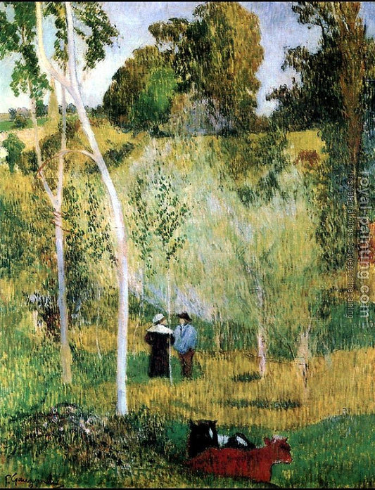 Title:Conversation in the pasture, Pont-Aven