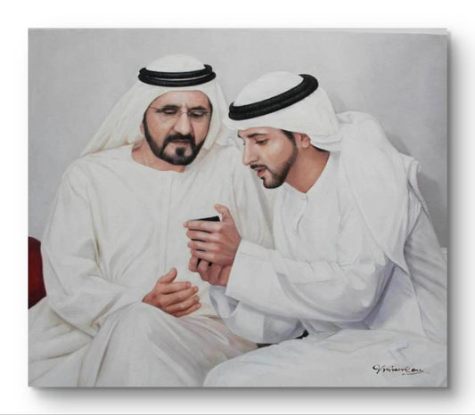 Sheikh Mohammed with Sheikh Fazza