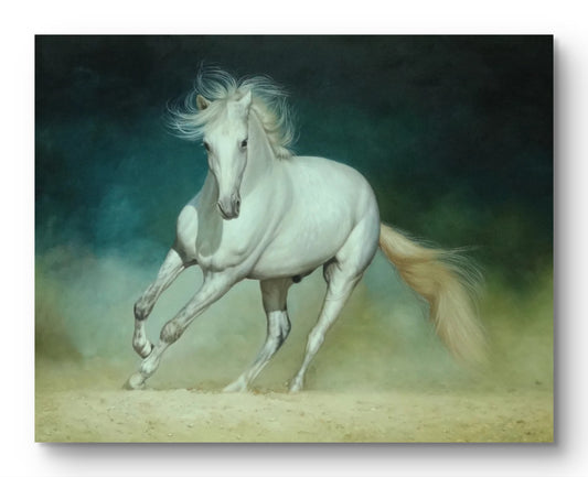 Running White Horse