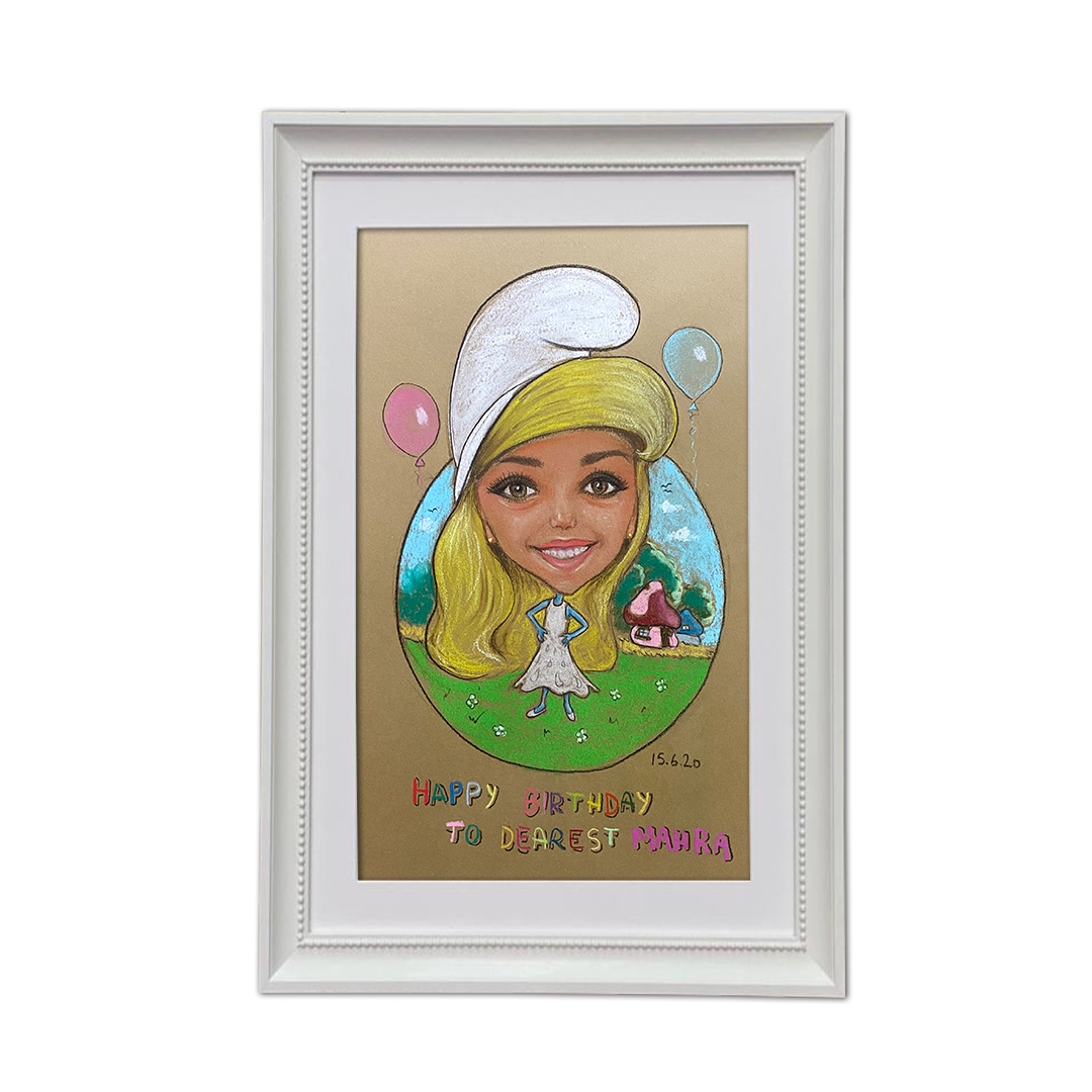 Smurfette Kid Drawing