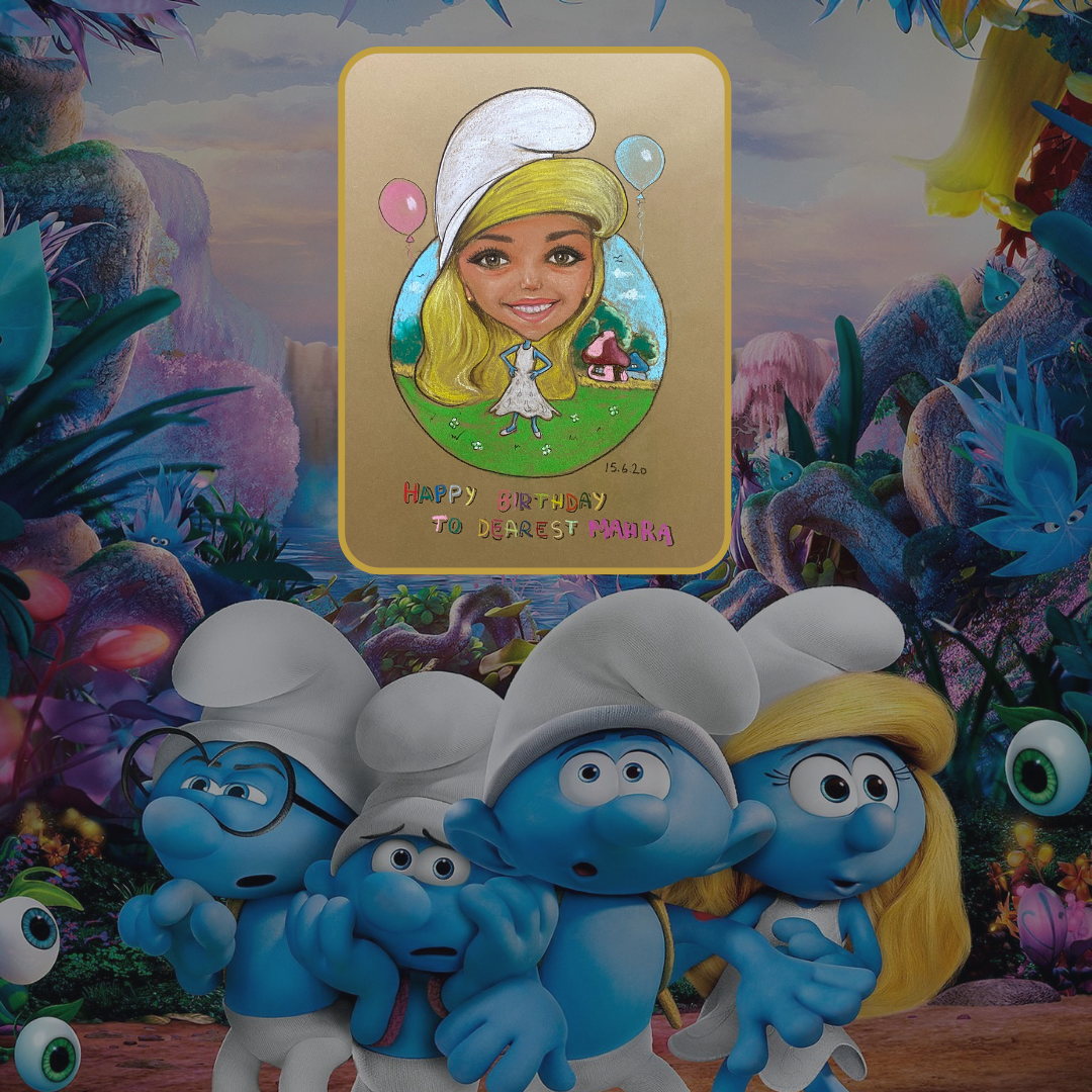 Smurfette Kid Drawing